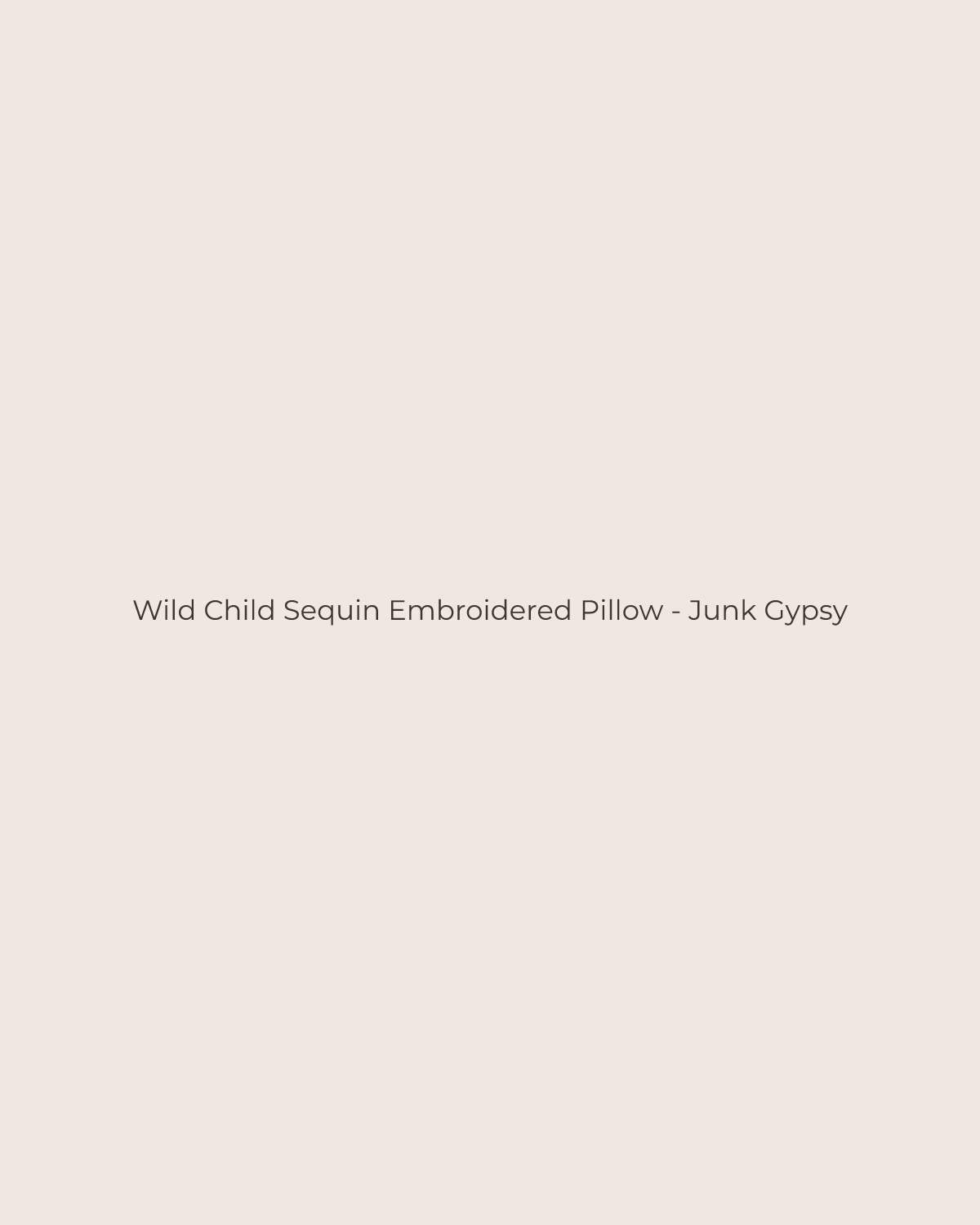 Golden House temporary product placeholder for Wild Child Sequin Embroidered Pillow - Junk Gypsy by Peking Handicraft