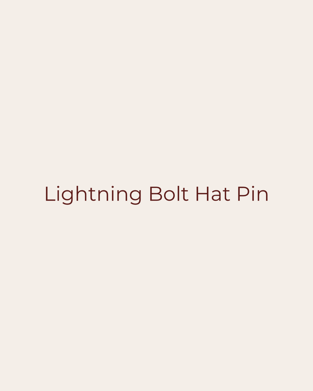 Golden House temporary product placeholder for Lightning Bolt Hat Pin by Gigi Pip