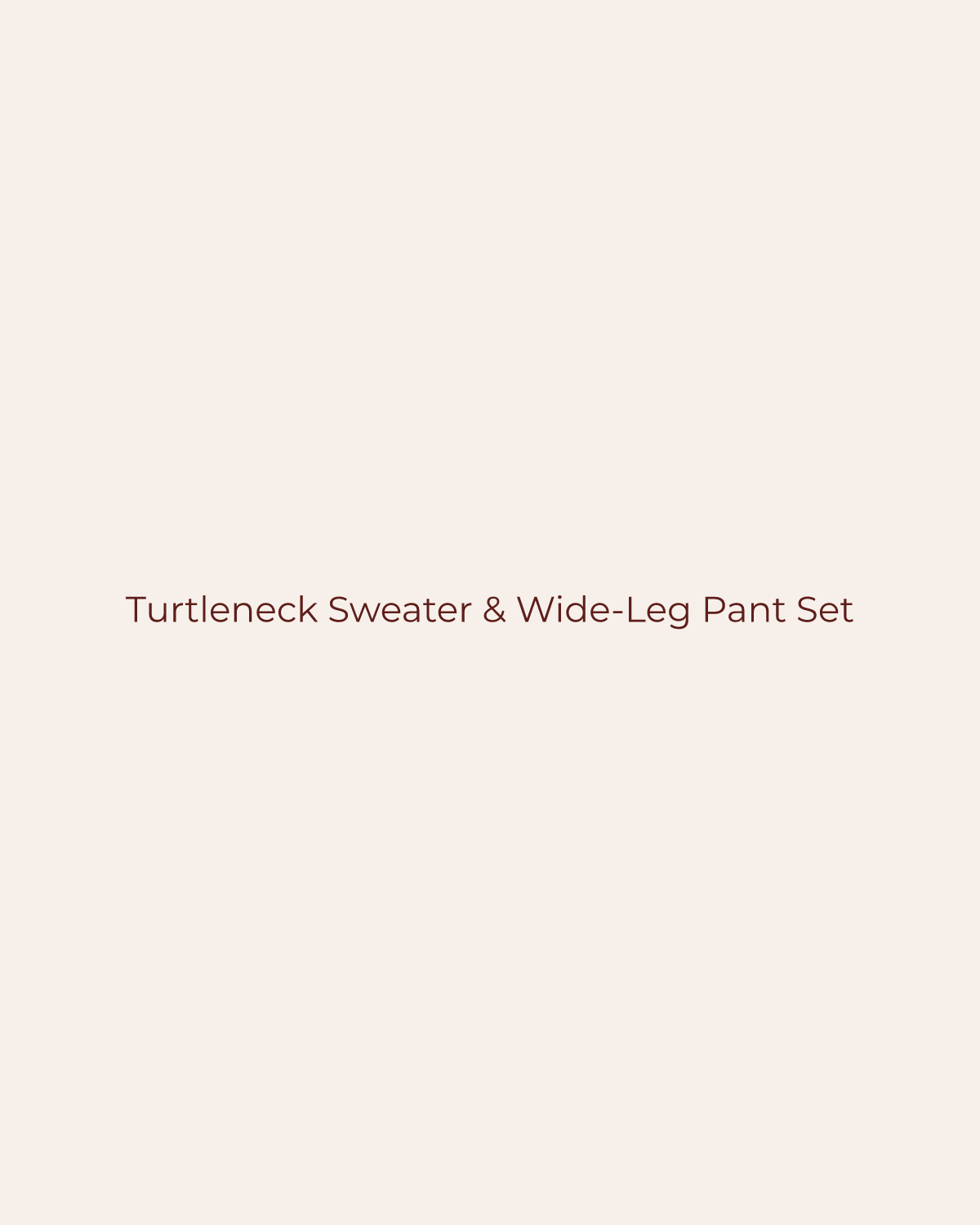 Golden House temporary product placeholder for Turtleneck Sweater & Wide-Leg Pant Set by Suhkasana