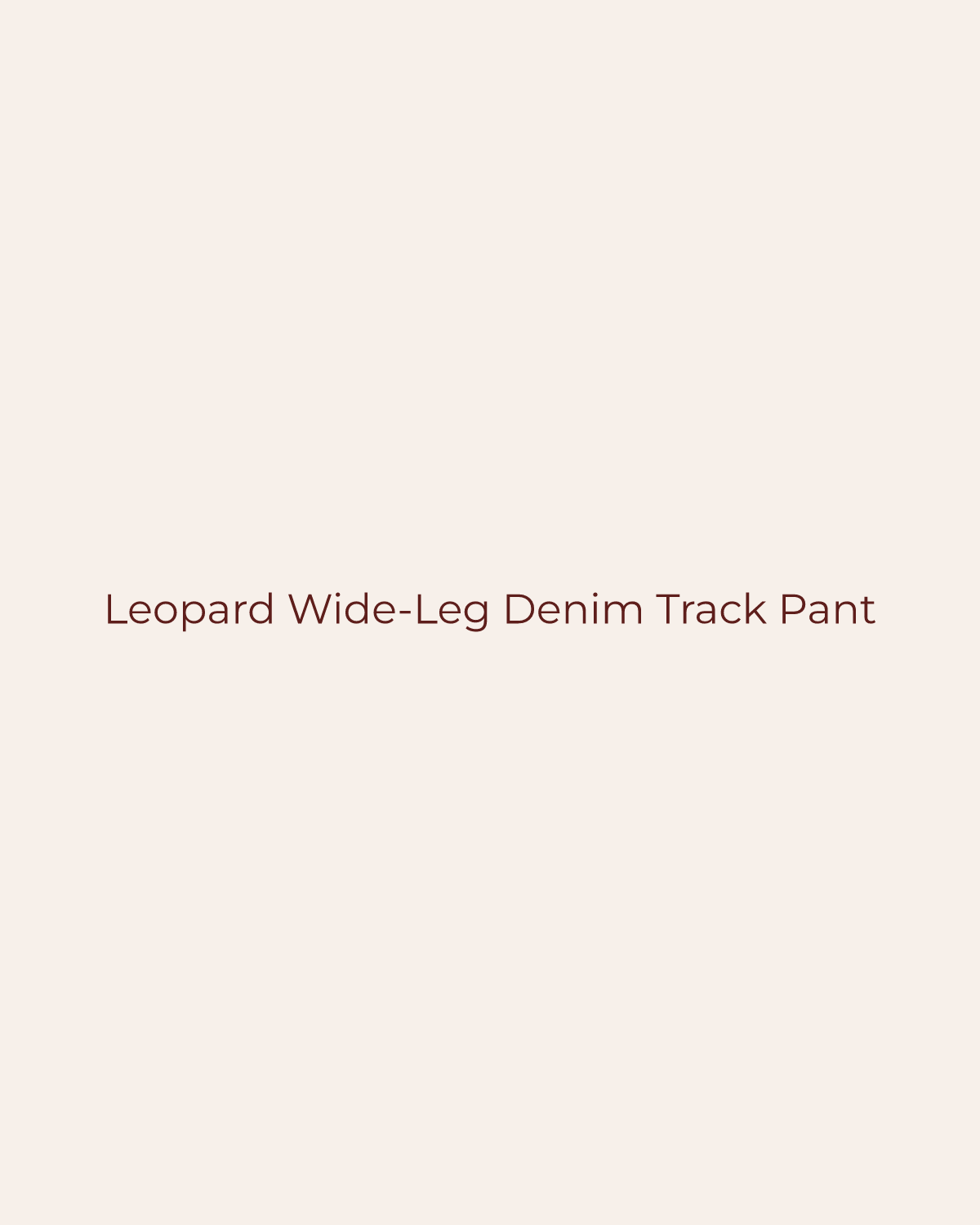 Golden House temporary product placeholder for Leopard Wide-Leg Denim Track Pant by Klesis