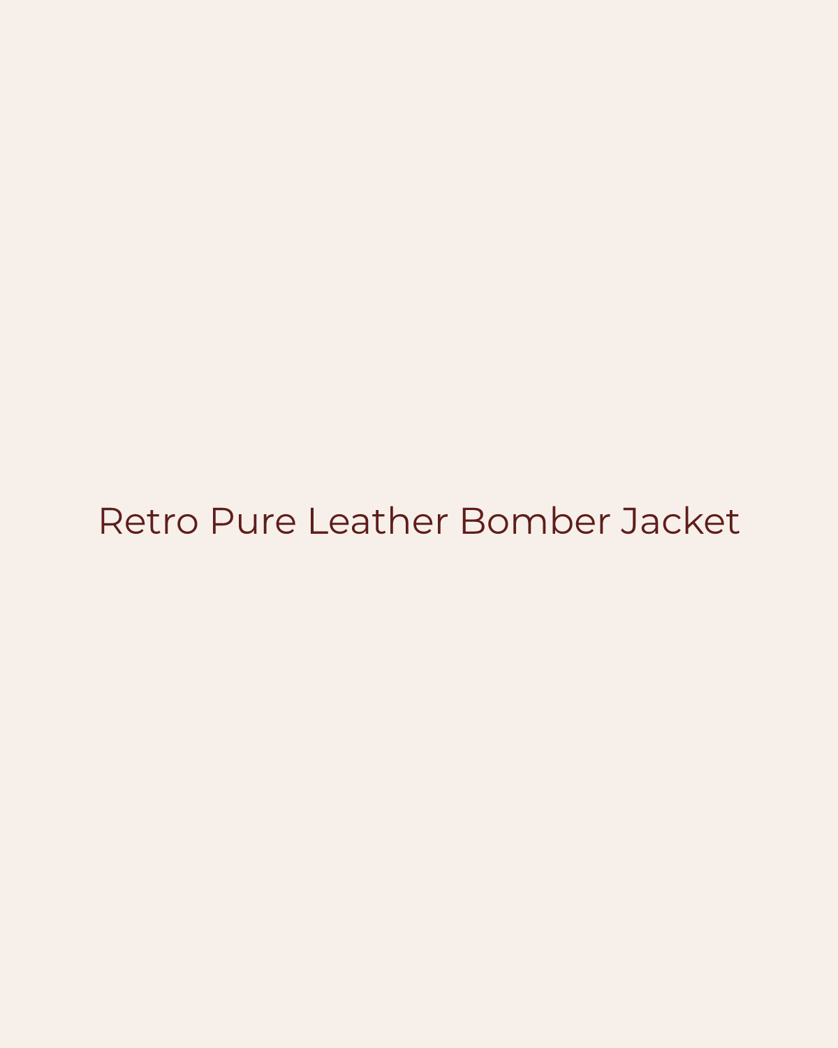 Golden House temporary product placeholder for Retro Pure Leather Bomber Jacket by Paperdoll