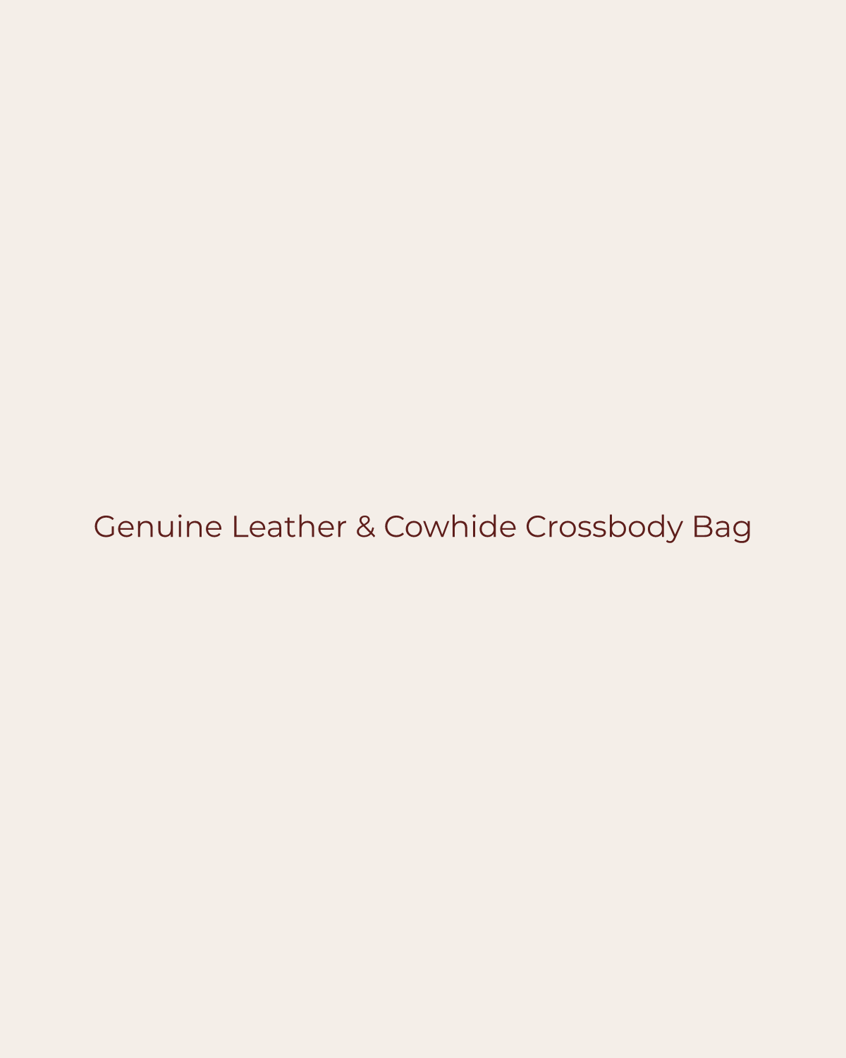 Golden House temporary product placeholder for Genuine Leather & Cowhide Crossbody Bag by German Fuentes Handbags