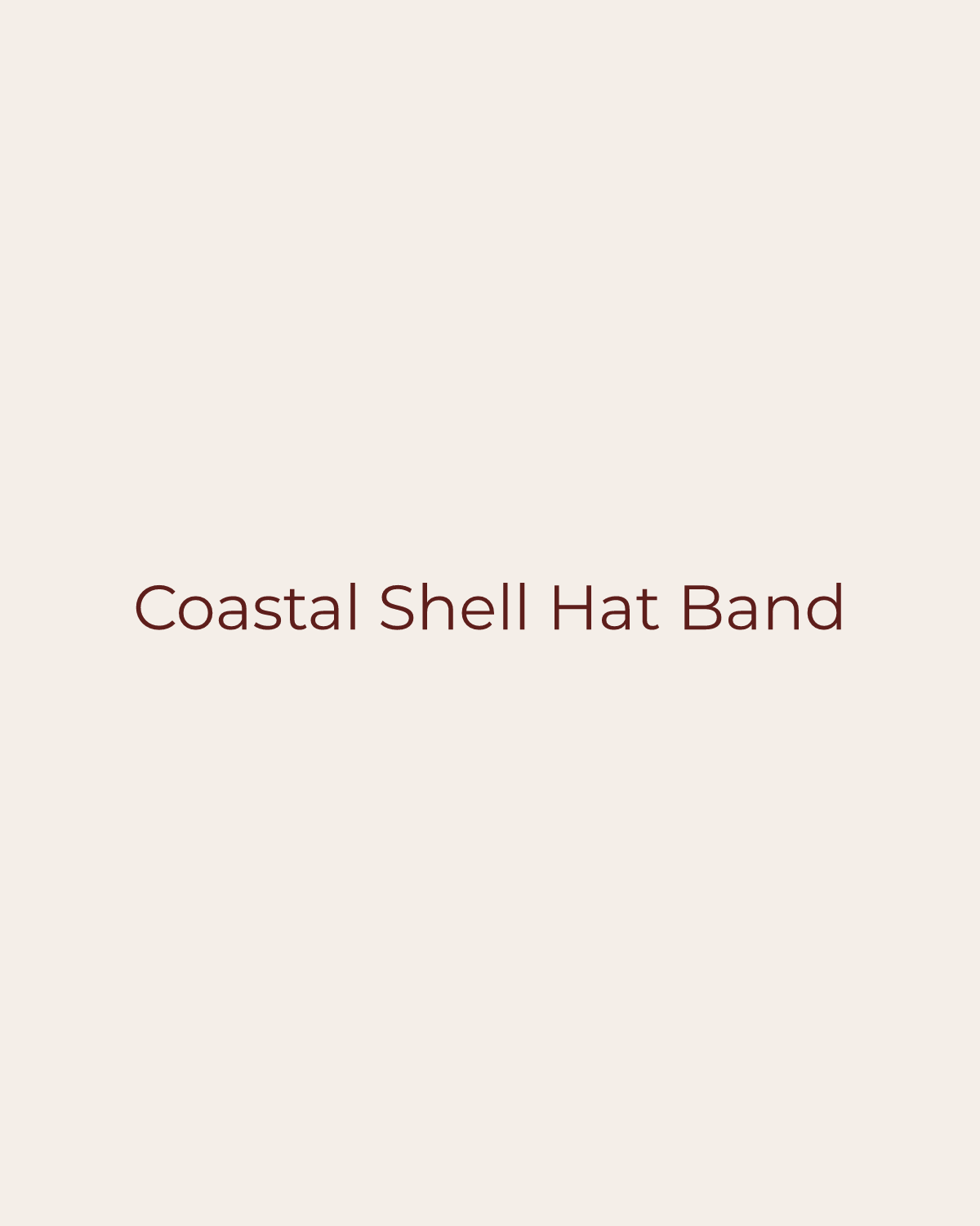 Golden House temporary product placeholder for Coastal Shell Hat Band by WEST VON