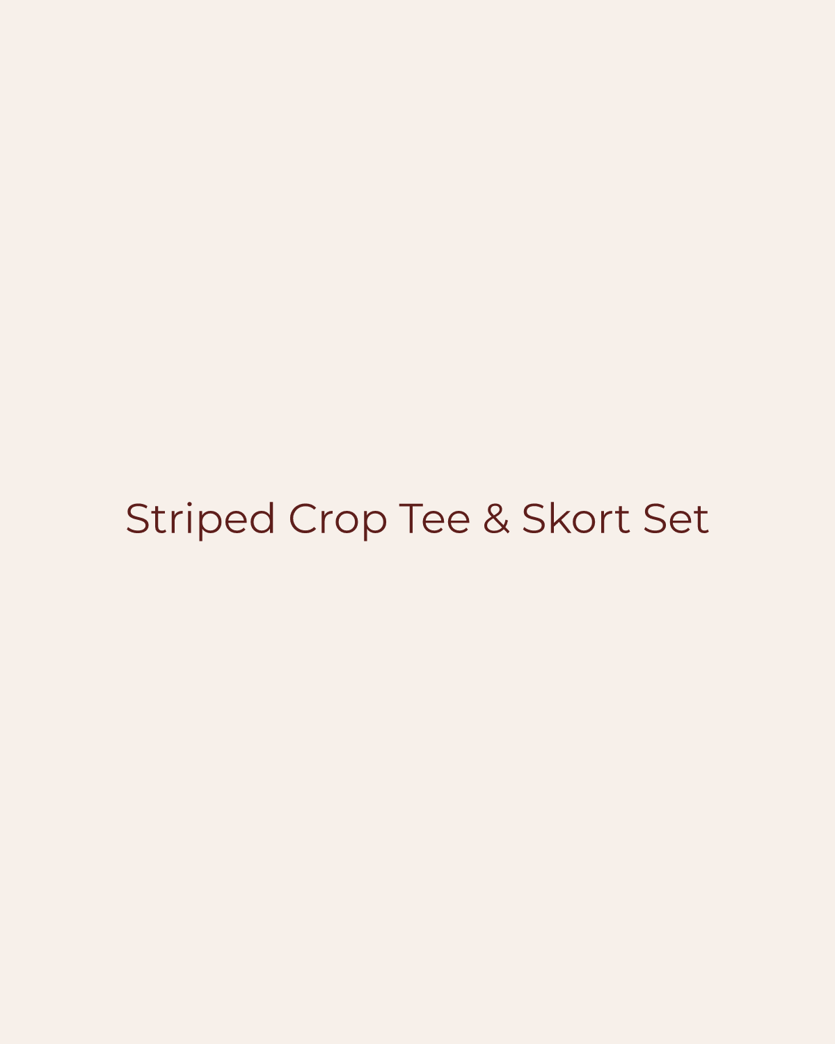 Golden House temporary product placeholder for Striped Crop Tee & Skort Set by Papermoon