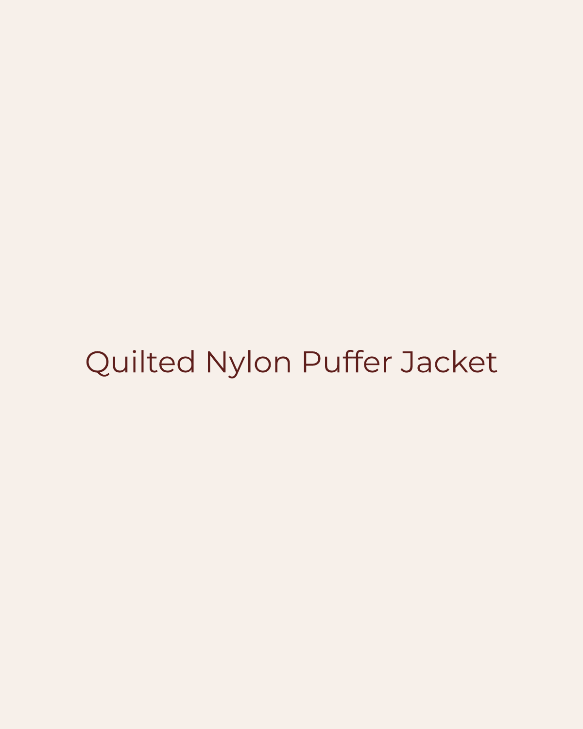 Golden House temporary product placeholder for Quilted Nylon Puffer Jacket by MIOU MUSE