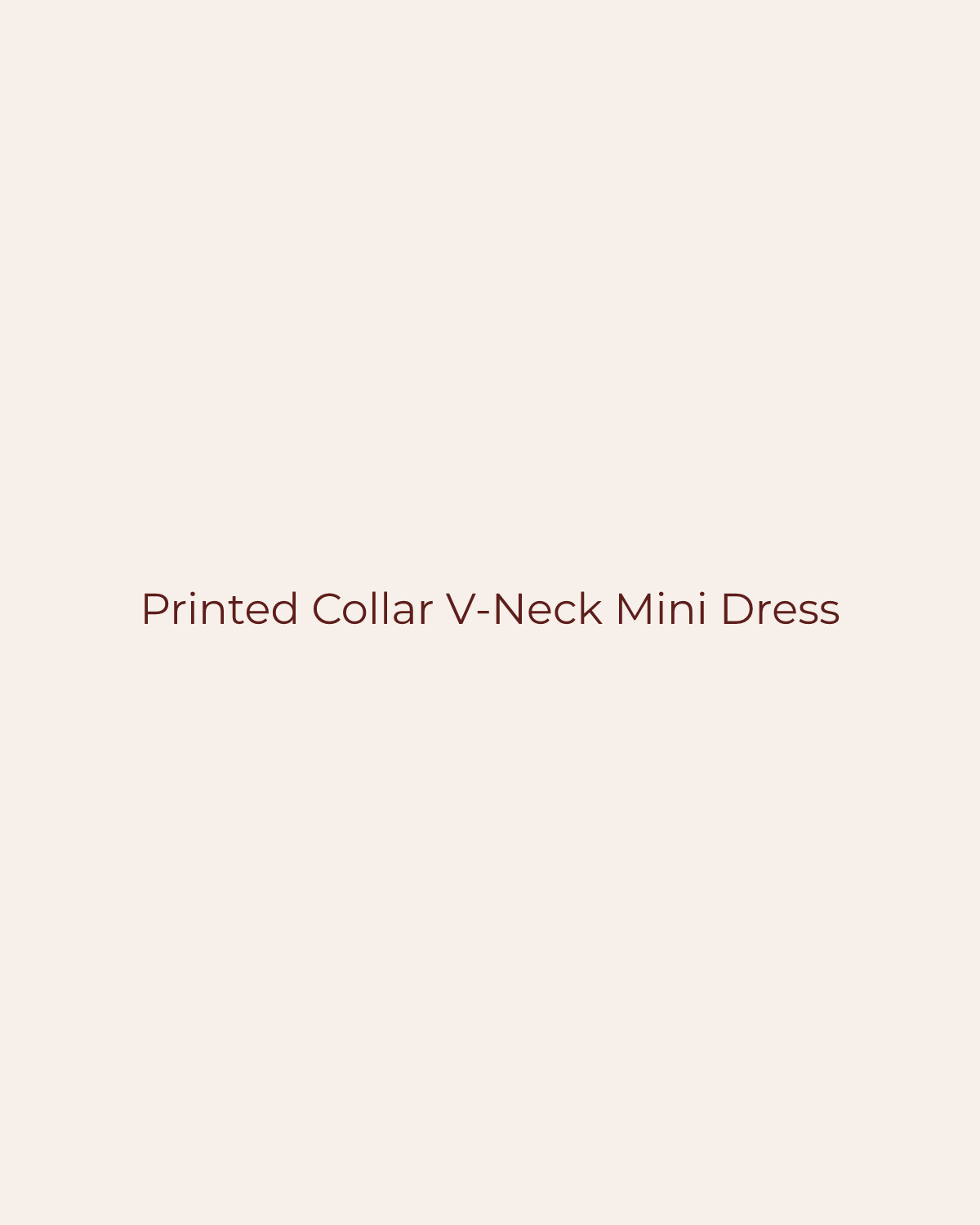 Golden House temporary product placeholder for Printed Collar V-Neck Mini Dress by By Together