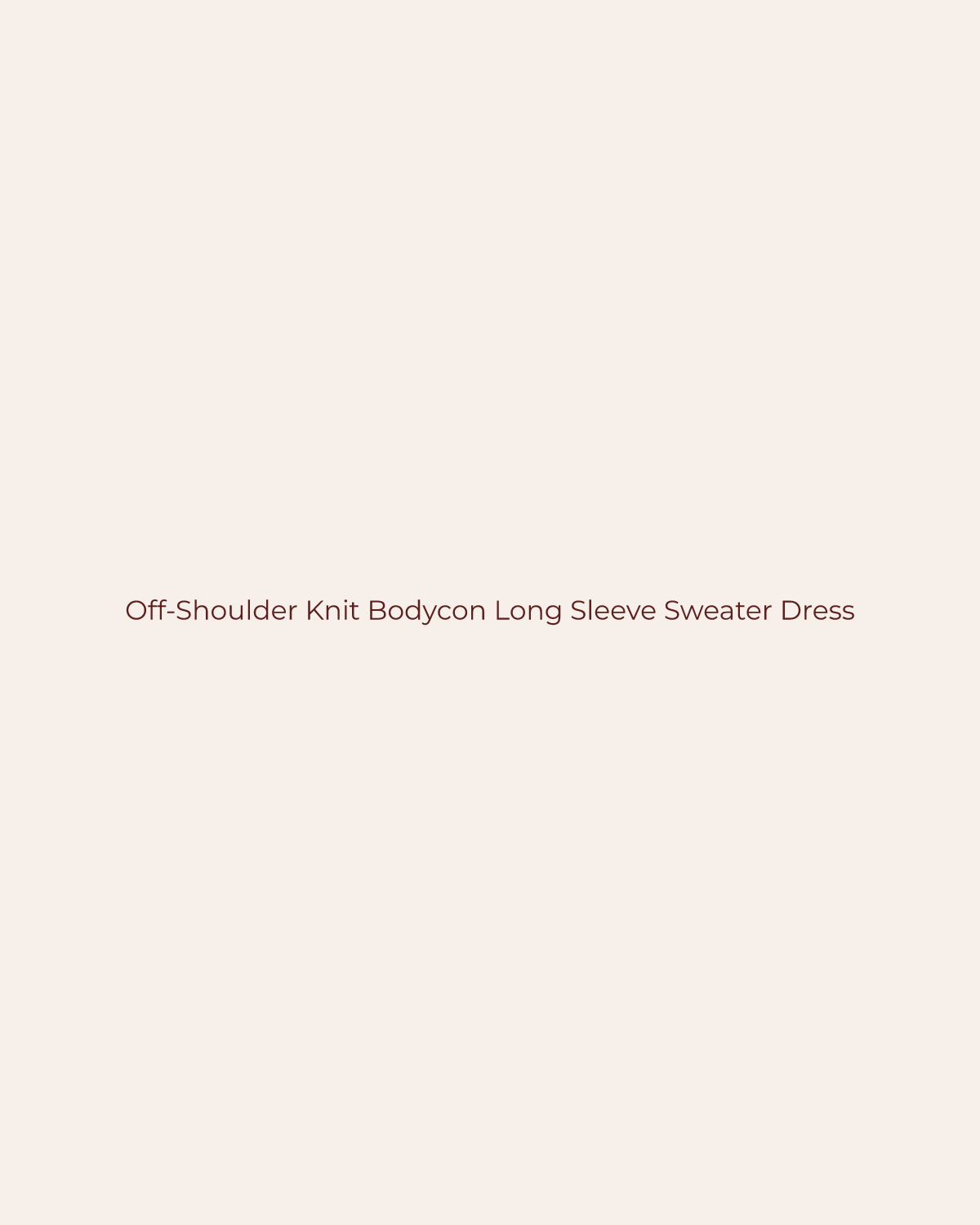 Golden House temporary product placeholder for Off-Shoulder Knit Bodycon Long Sleeve Sweater Dress by Productseeker