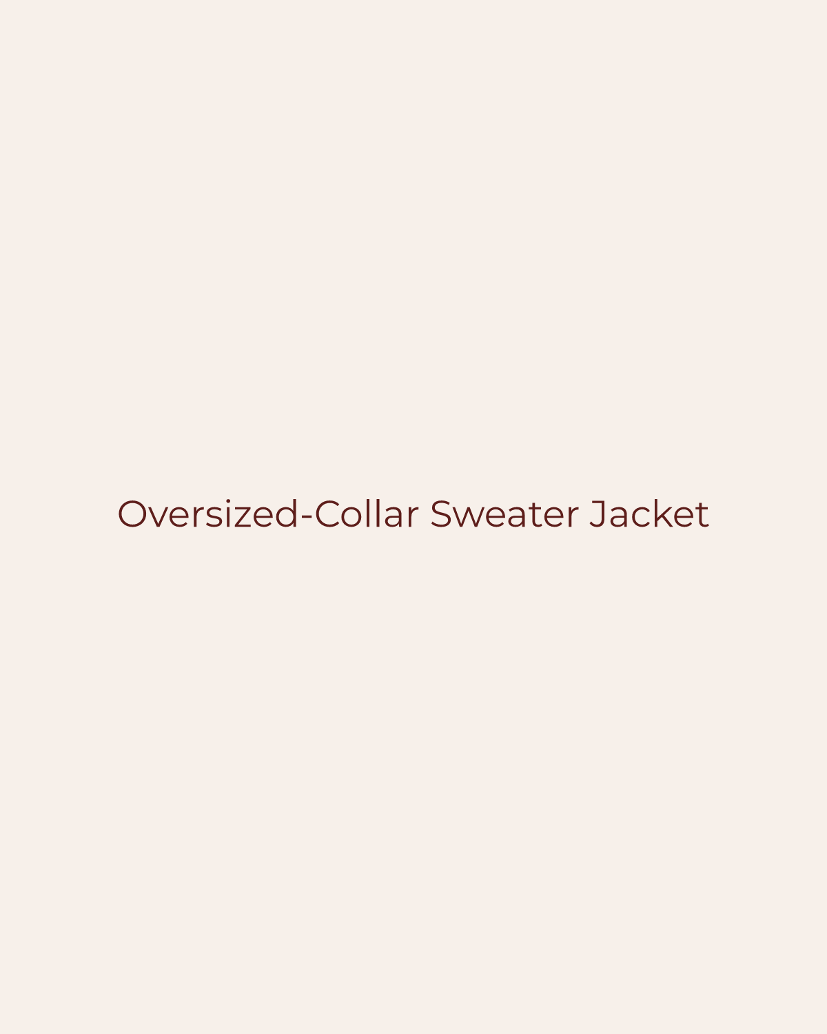 Golden House temporary product placeholder for Oversized-Collar Sweater Jacket by MIOU MUSE
