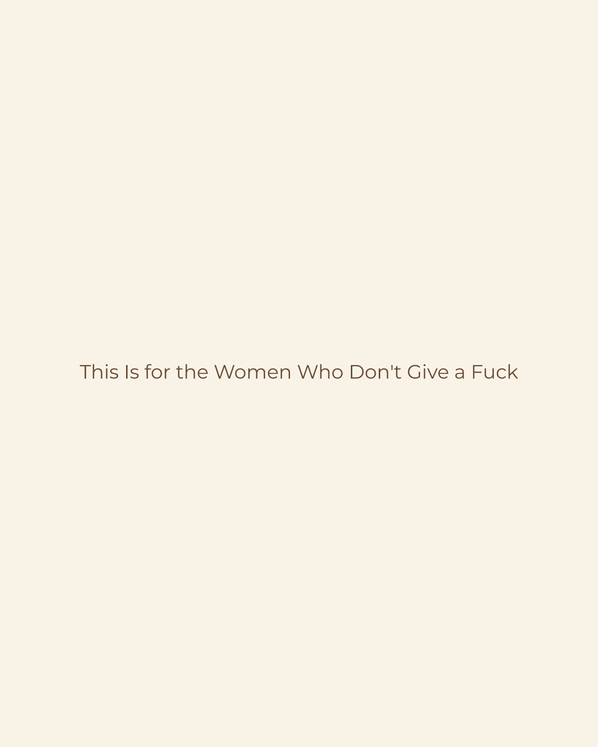 Golden House temporary product placeholder for This Is for the Women Who Don't Give a Fuck by Thought Catalog