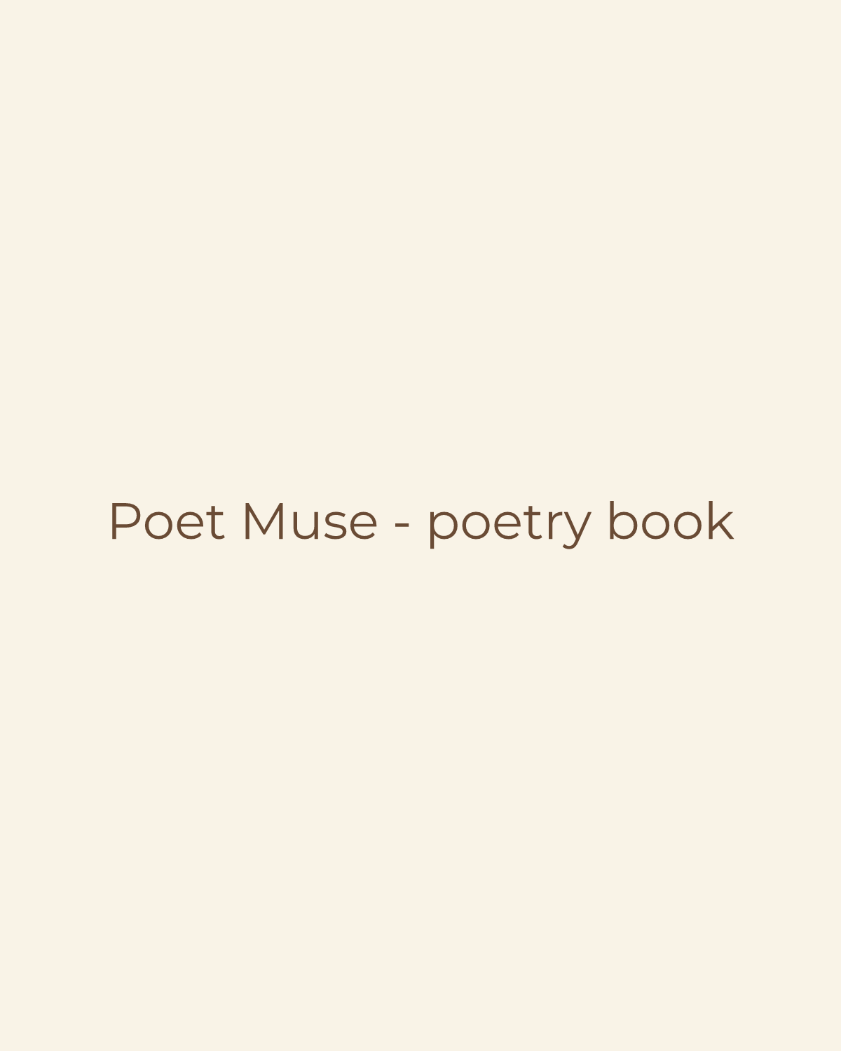 Golden House temporary product placeholder for Poet Muse - poetry book by Thought Catalog