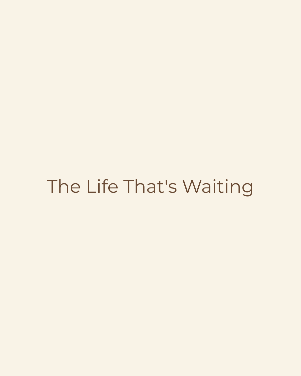 Golden House temporary product placeholder for The Life That's Waiting by Thought Catalog